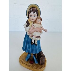 Vintage 1984 Jan Hagara Figurine‎ "Lisa & the Jumeau Doll" Girl Limited Edition